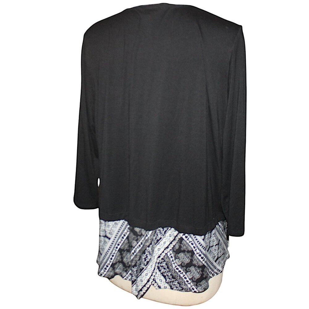 J. JILL Wearever Collection Sz L Petite Asymmetrical Hem Work Blouse Top Tunic - Picture 4 of 6